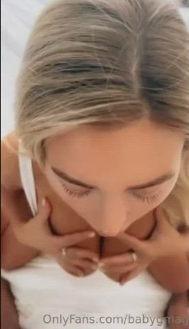 big tits blowjob cumshot gif