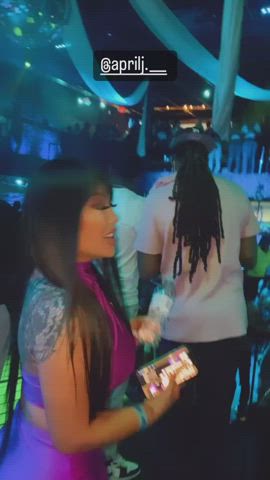 asian blonde club gif