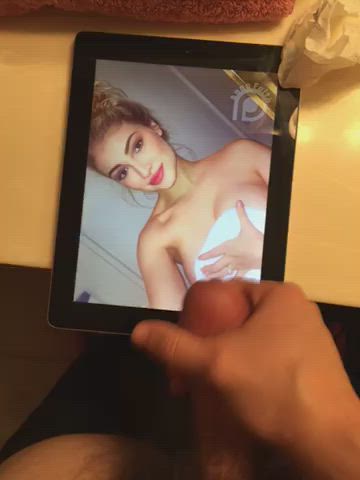 Anna Faith Carlson Big Dick Big Tits Celebrity Cock Cum Cumshot Tribute gif