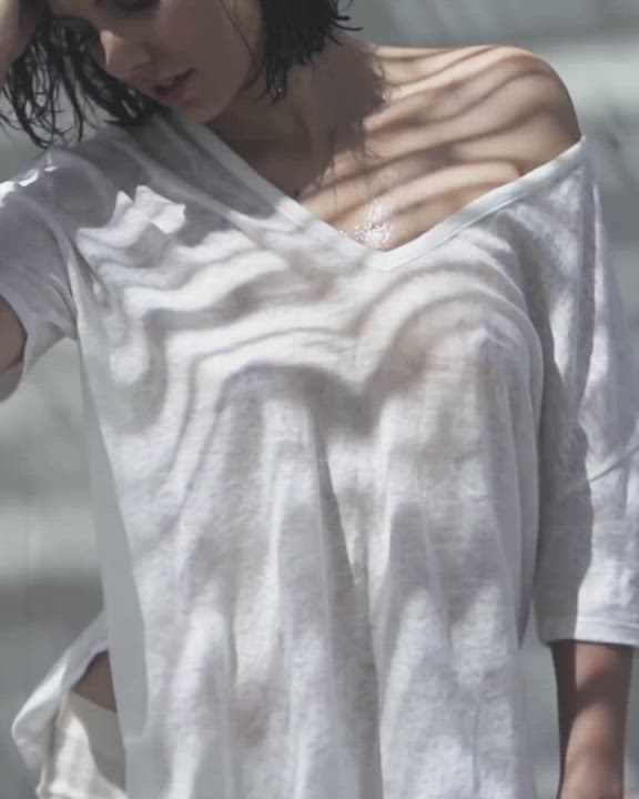 Babe Brunette Lauren Cohan Pretty See Through Clothing gif