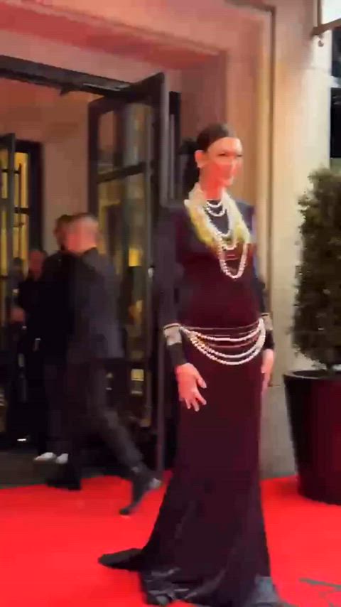 brunette model pregnant gif