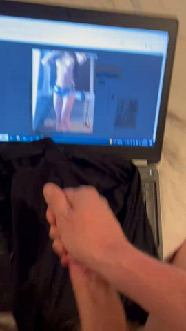 cumshot jeans topless tribute gif