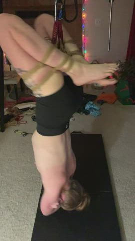 redhead rope play shibari bdsm gif