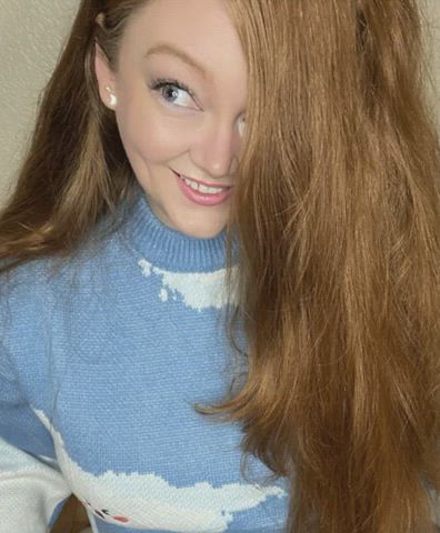 big tits cute redhead gif