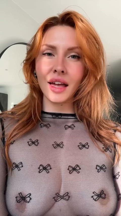 amateur big tits joi milf onlyfans pov redhead riding see through clothing sheer