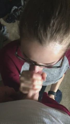 amateur big dick blowjob gif