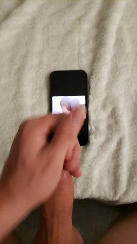 amateur cumshot homemade masturbating gif