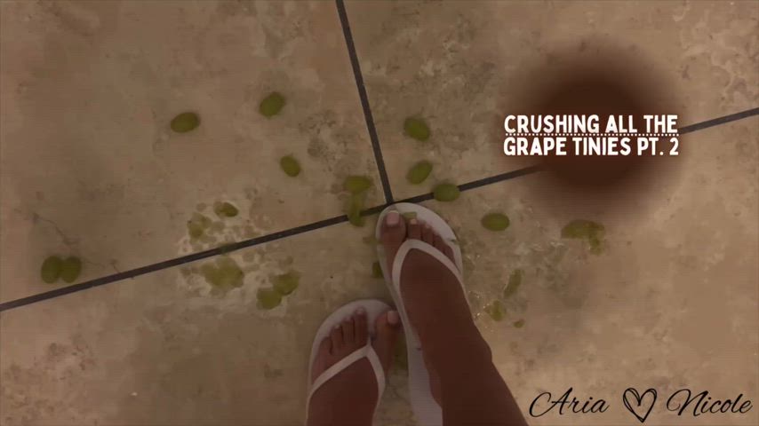 Crushing tiny grapes w my giant feet