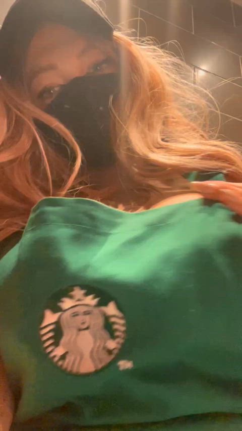 big tits public tits gif
