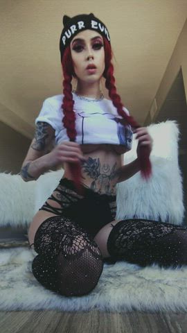 Alt Big Tits Goth Solo Teen Titty Drop gif