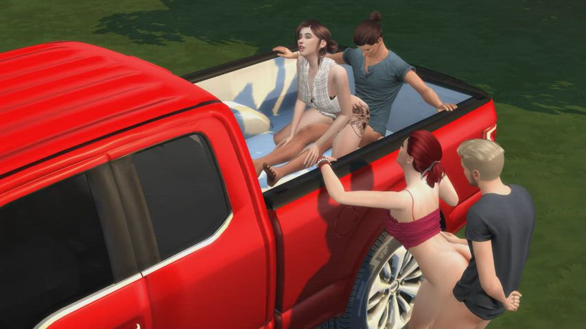 Animation Creampie Foursome Passionate gif