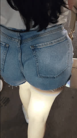 ass candid public shorts gif