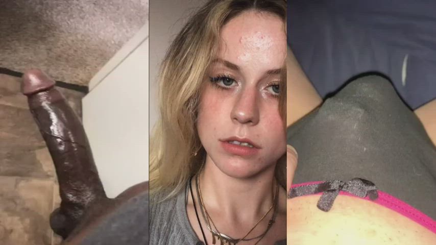 babe babecock bull cum cumshot sissy split screen porn tiktok gif