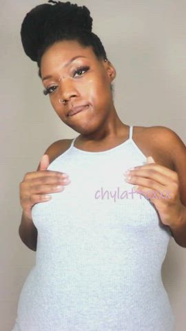 Clothed Ebony Lips Sensual Tits gif