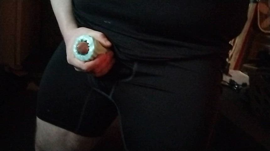 cock jerk off masturbating nsfw solo toy gif