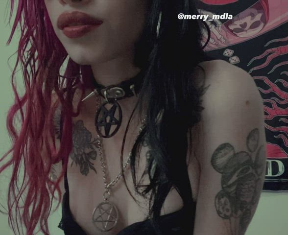 angel dark latina nails onlyfans sensual small tits striptease tattoo gif