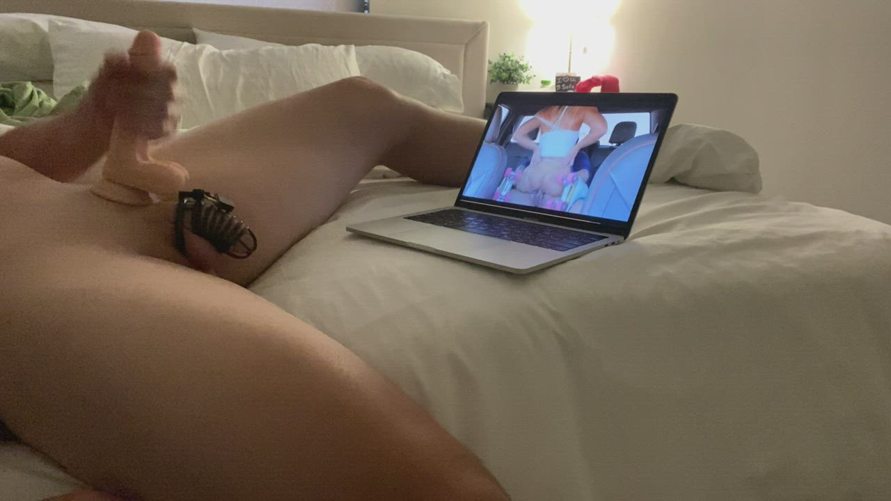 Chastity Dildo Femdom gif