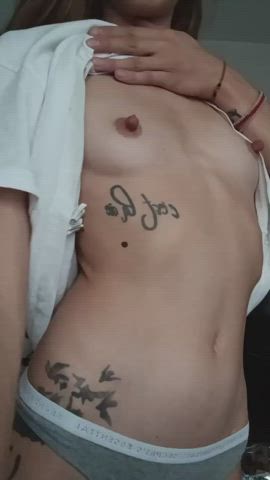 amateur petite small tits tiny-tits gif