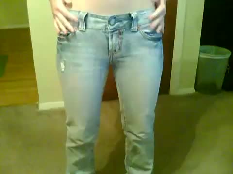 Wetting her jeans