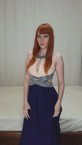 Boobs Natural Tits Pussy Redhead Shaved Pussy Striptease Teen TikTok Undressing gif