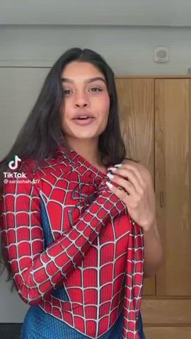 brunette dress nails gif