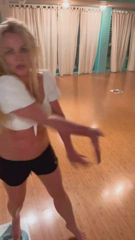 britney spears cleavage dancing gif