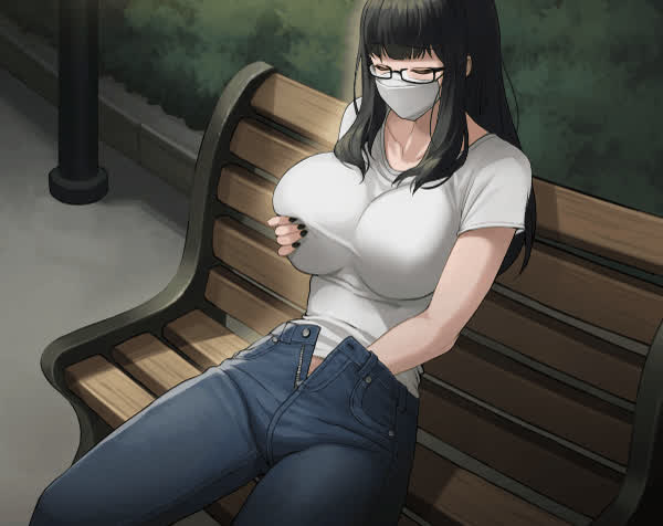 Hentai MILF Masturbating gif