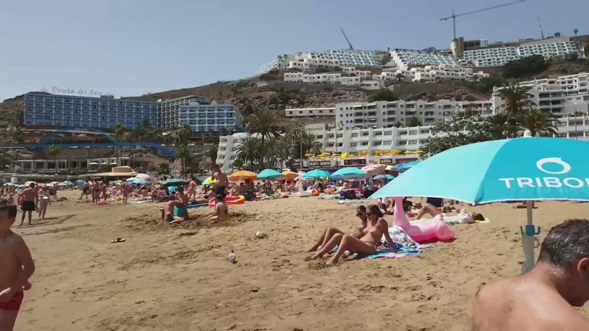 beach candid spanish topless gif