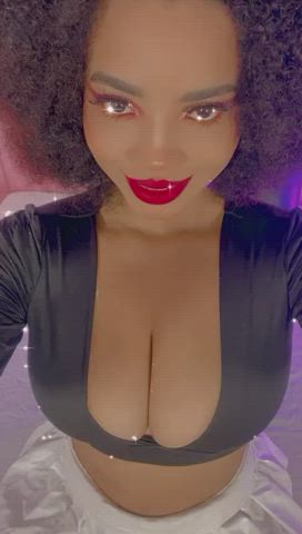 amateur big tits boobs cute ebony homemade natural tits pussy solo teen gif