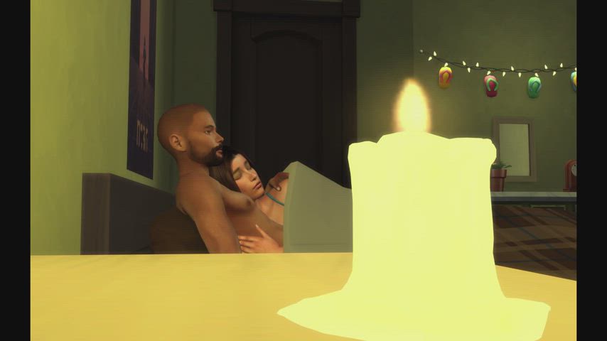 animation cute married couple sfw sleeping gif