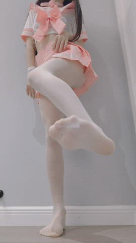 20 Years Old Skirt Stockings gif