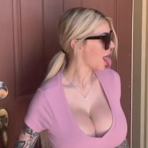 big tits bouncing tits fake tits irish shaking slow motion swedish gif