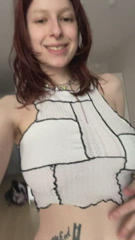 boobs bouncing tits jiggling natural tits nipple piercing pierced tits titty drop