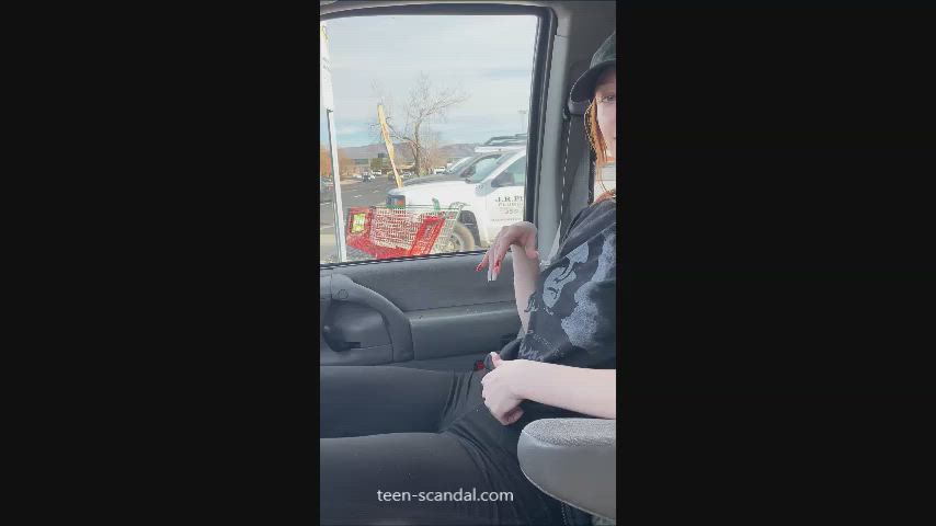 amateur car masturbating gif