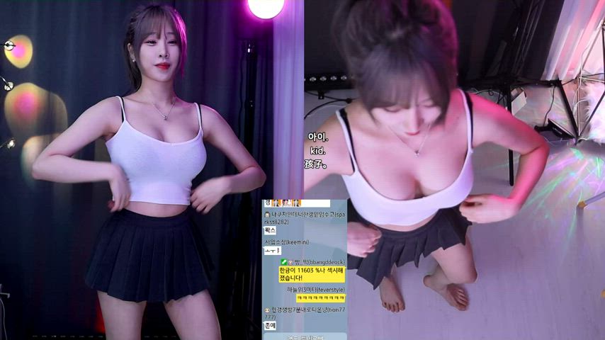 asian big tits dancing korean gif