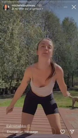 jiggling tits white girl gif