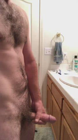 cock hairy masturbating gif