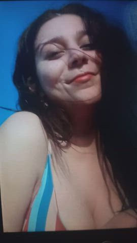 big tits cum cum on tits cumshot male masturbation masturbating solo white girl gif