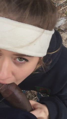 blowjob interracial teen gif
