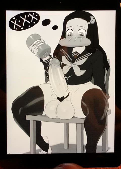 cumshot futanari tribute gif