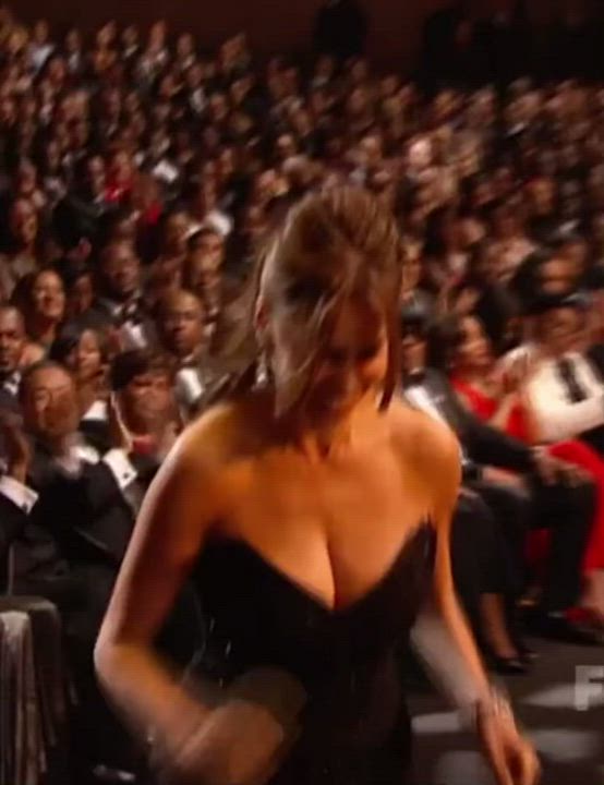 The winner (Sofia Vergara) of hottest on Modern Family, coming to collect her prize