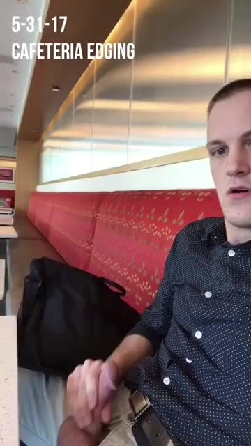 Jerking off in the cafeteria