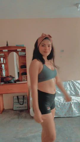 BBC Leggings Natural Tits TikTok White Girl Wife gif
