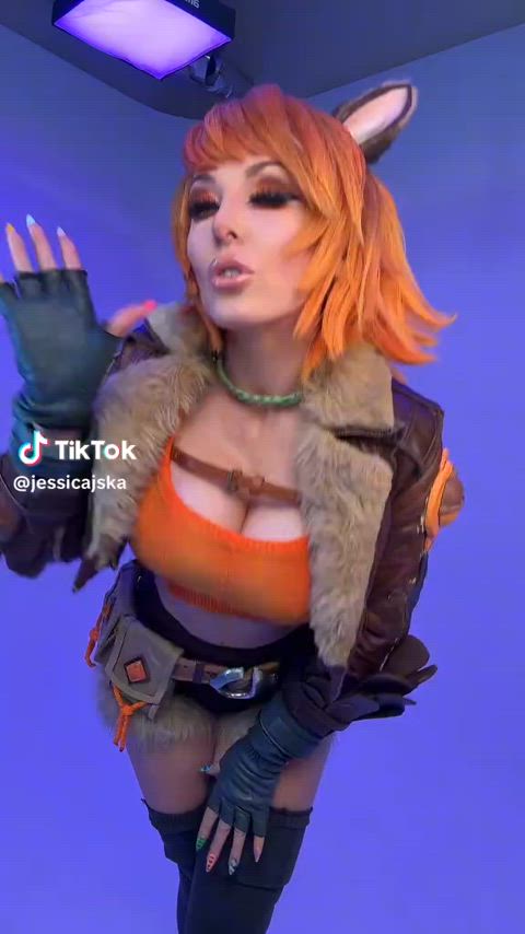 amateur big tits cosplay funny gif