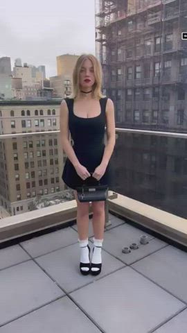 cleavage legs sydney sweeney gif