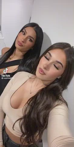 boobs cleavage smile gif