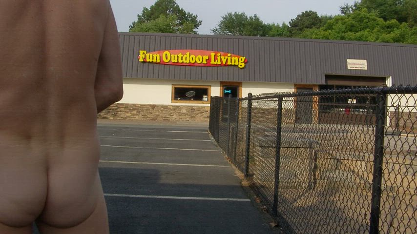 Amateur Ass Cock Exhibitionist Flashing Naked Nude Public gif