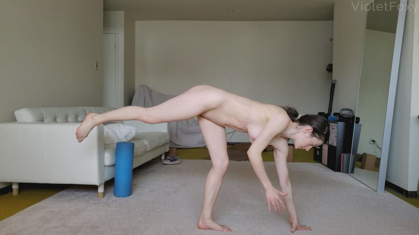big tits fitness naked natural natural tits yoga gif