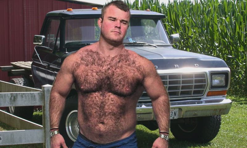 bear bisexual cub dad daddy farm gay hairy armpits hairy chest step-dad bisexual-male