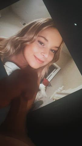 Cumshot Cute Tribbing gif